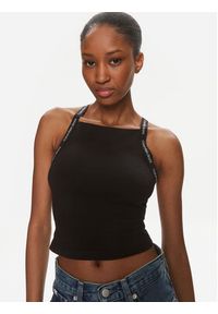 Calvin Klein Jeans Top Logo J20J223110 Czarny Slim Fit. Kolor: czarny. Materiał: bawełna #4
