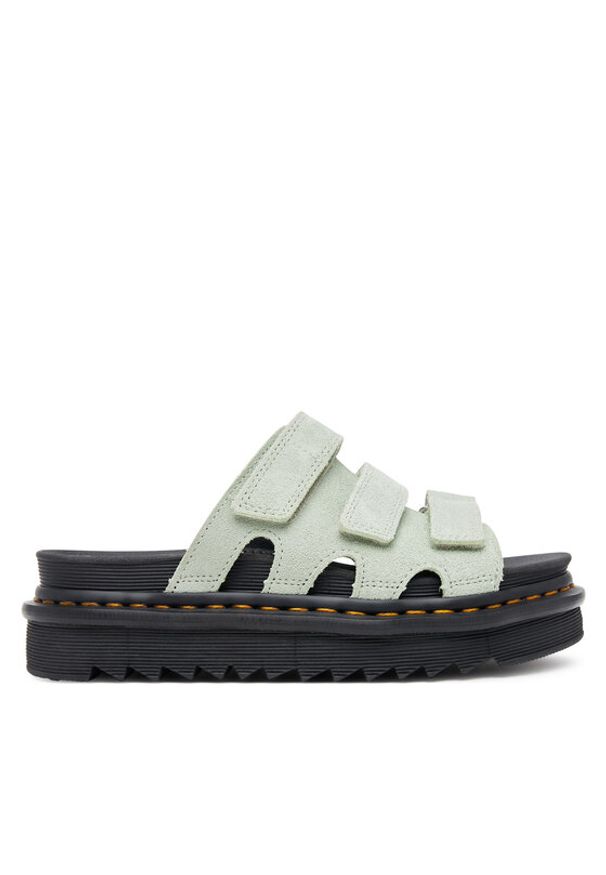 Dr. Martens Klapki Raine DM40521300 Zielony. Kolor: zielony. Materiał: zamsz, skóra