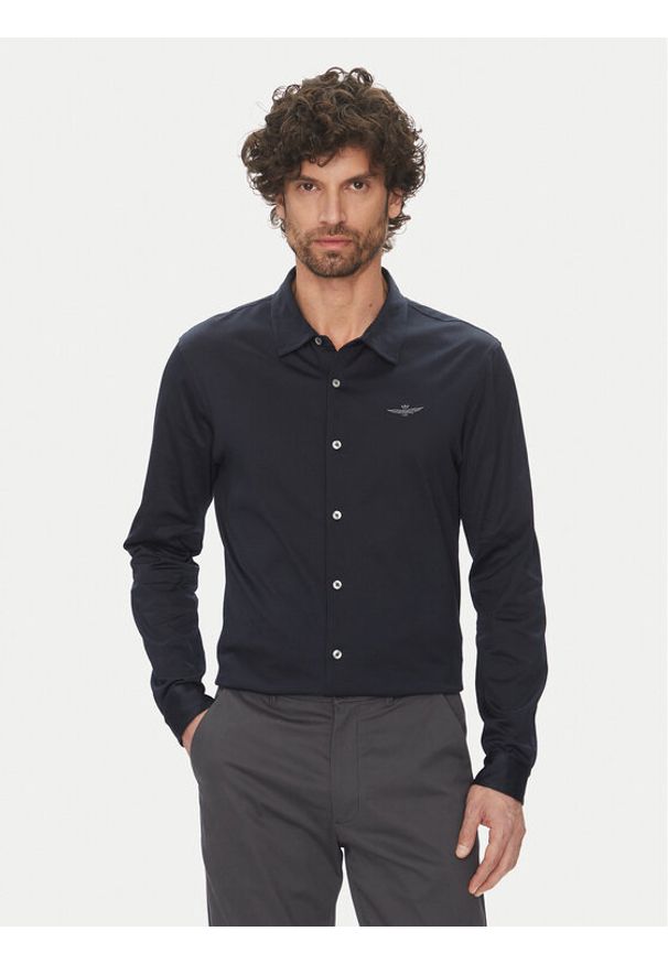 Aeronautica Militare Koszula 251CA1279J683 Granatowy Regular Fit. Kolor: niebieski. Materiał: bawełna