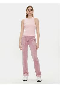 Juicy Couture Top Beckham JCBLV223811 Różowy Slim Fit. Kolor: różowy. Materiał: bawełna