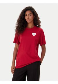 Hugo - HUGO T-Shirt Vintag 50551445 Czerwony Regular Fit. Kolor: czerwony. Materiał: bawełna