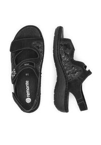 Remonte Sandały D7647-01 Czarny. Kolor: czarny. Materiał: skóra #4