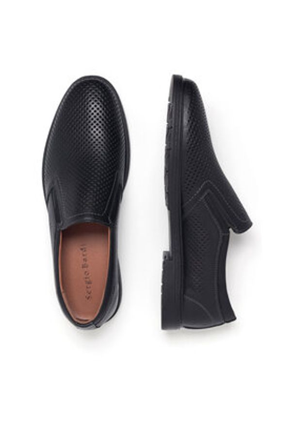 Sergio Bardi Półbuty MF1635-1 Czarny. Kolor: czarny. Materiał: skóra