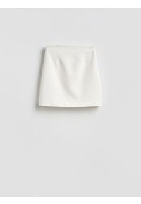 Reserved - Spódnica mini - złamana biel. Materiał: tkanina, wiskoza #1