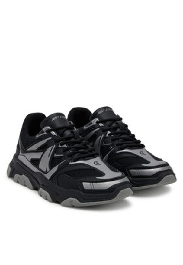 Just Cavalli Sneakersy 78QA3SH6 ZSC49 Czarny. Kolor: czarny. Materiał: materiał