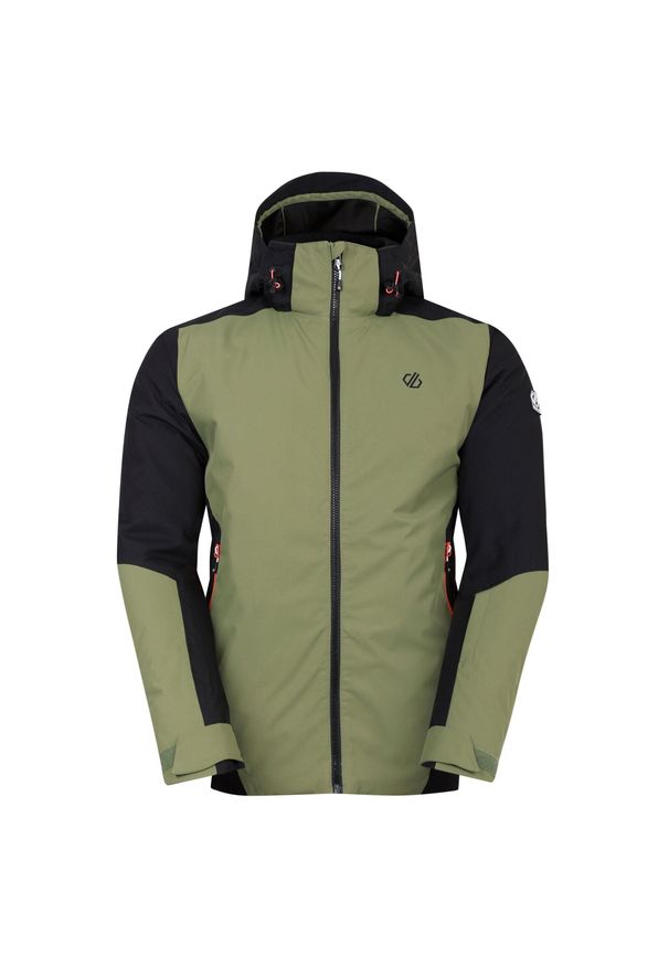 DARE 2B - Męska Kurtka Narciarska Precision II. Kolor: czarny, wielokolorowy, zielony. Sezon: zima. Sport: narciarstwo