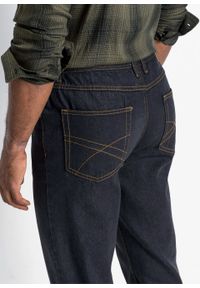Dżinsy z elastycznymi wstawkami w talii CLASSIC FIT STRAIGHT bonprix czarny denim. Kolor: czarny #4