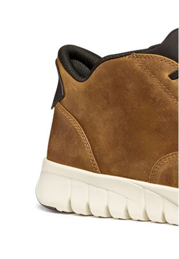 Geox Sneakersy U Flextride Plus U56MAB 000FF C6002 Brązowy. Kolor: brązowy. Materiał: skóra