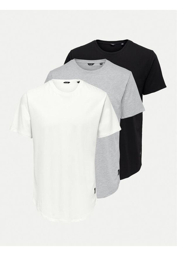 Only & Sons Komplet t-shirtów Matt 22013782 Kolorowy Regular Fit. Materiał: bawełna. Wzór: kolorowy