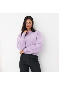 Mohito - Liliowy sweter z ozdobnymi elementami - Fioletowy. Kolor: fioletowy
