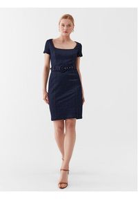 Guess Sukienka codzienna W3YK70 KBU70 Granatowy Bodycon Fit. Okazja: na co dzień. Kolor: niebieski. Materiał: syntetyk. Typ sukienki: proste, bodycon. Styl: casual #5