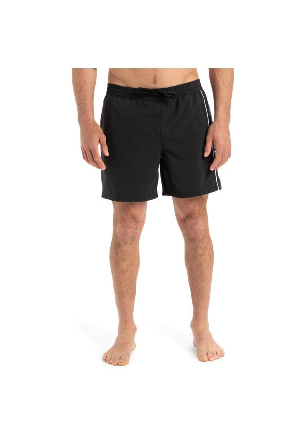 Quiksilver - Szorty kąpielowe EVERYDAY VERT 16" Czarny Mężczyźni. Kolor: zielony, wielokolorowy, brązowy. Materiał: materiał, poliester