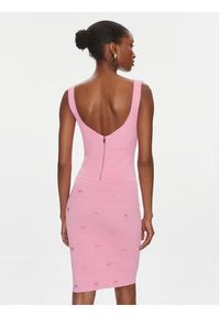Pinko Sukienka dzianinowa Cactus 102879 A1LK Różowy Slim Fit. Kolor: różowy. Materiał: wiskoza