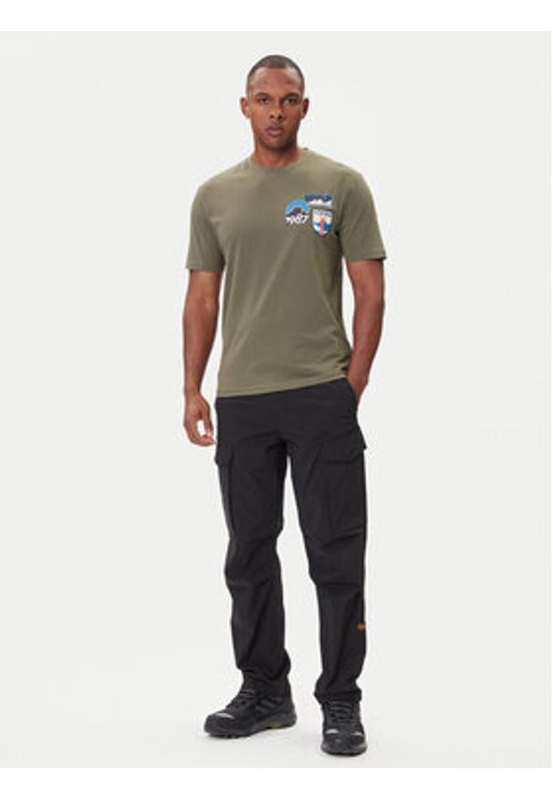 Napapijri T-Shirt S-Montepiana NP0A88SV Zielony Regular Fit. Kolor: zielony. Materiał: bawełna