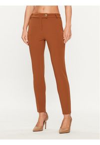 Rinascimento Spodnie materiałowe CFC0114967003 Brązowy Regular Fit. Kolor: brązowy. Materiał: materiał, syntetyk #1