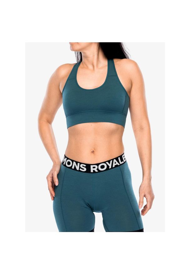 MONS ROYALE - Stanik sportowy Mons Royale Stratos Bra. Kolor: zielony
