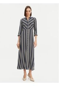YAS Sukienka koszulowa Savanna 26022663 Granatowy Loose Fit. Kolor: niebieski. Materiał: wiskoza. Typ sukienki: koszulowe #3