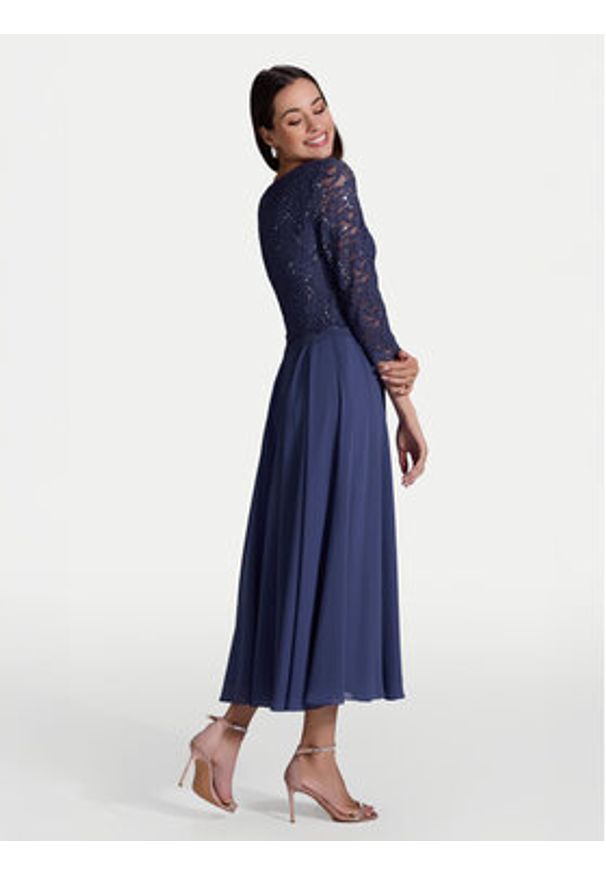 Swing Sukienka koktajlowa 5AI08900 Niebieski Regular Fit. Kolor: niebieski. Materiał: syntetyk. Styl: wizytowy