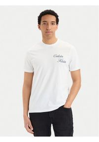 Calvin Klein Jeans T-Shirt SS 30s EU LV04RG804G Biały Regular Fit. Kolor: biały. Materiał: bawełna #1