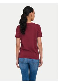 only - ONLY T-Shirt Kita 15244714 Bordowy Regular Fit. Kolor: czerwony. Materiał: bawełna #6