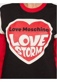 Love Moschino - LOVE MOSCHINO Bluza W649101M 4055 Czarny Regular Fit. Kolor: czarny. Materiał: bawełna #5