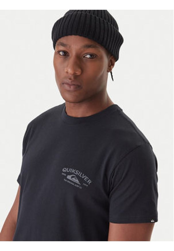Quiksilver T-Shirt Anchor EQYZT08178 Czarny Regular Fit. Kolor: czarny. Materiał: bawełna