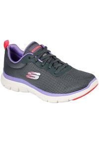 skechers - Buty damskie SKECHERS Flex Appeal 4.0 Brilliant View. Kolor: szary. Model: Skechers Sport. Sport: turystyka piesza