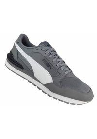 Buty do chodzenia męskie Puma St Runner V4 Mesh. Zapięcie: sznurówki. Kolor: szary. Materiał: guma, materiał, tkanina, syntetyk. Szerokość cholewki: normalna. Sport: turystyka piesza