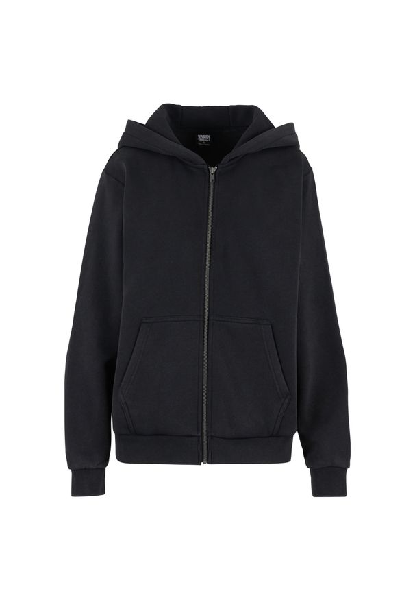 Damska bluza z kapturem zapinana na zamek Urban Classics. Typ kołnierza: kaptur. Kolor: czarny