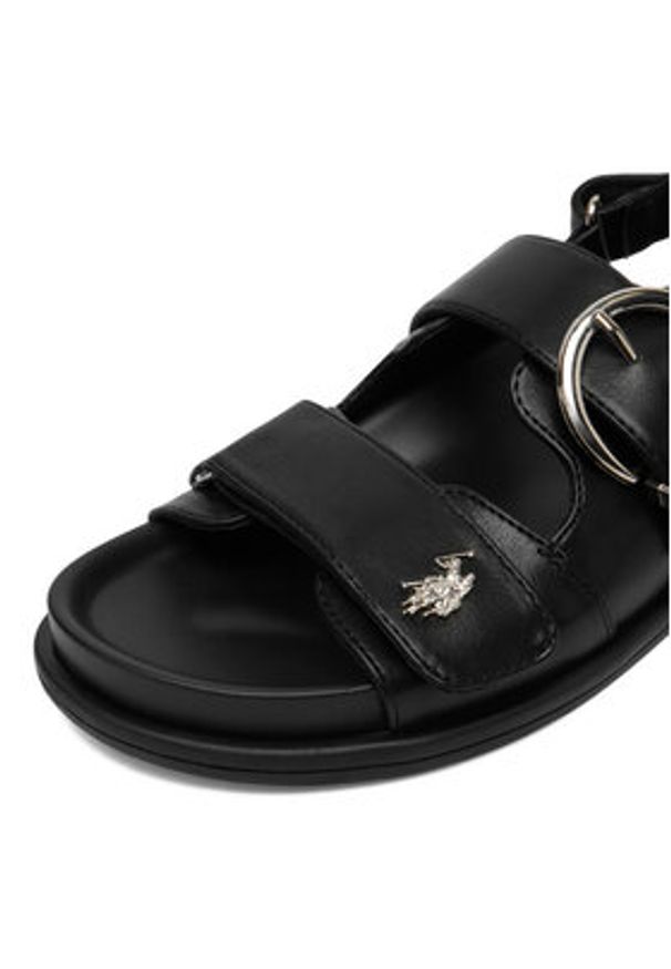 U.S. Polo Assn. Sandały EO-EDITH001W/6Y1 Czarny. Kolor: czarny. Materiał: skóra