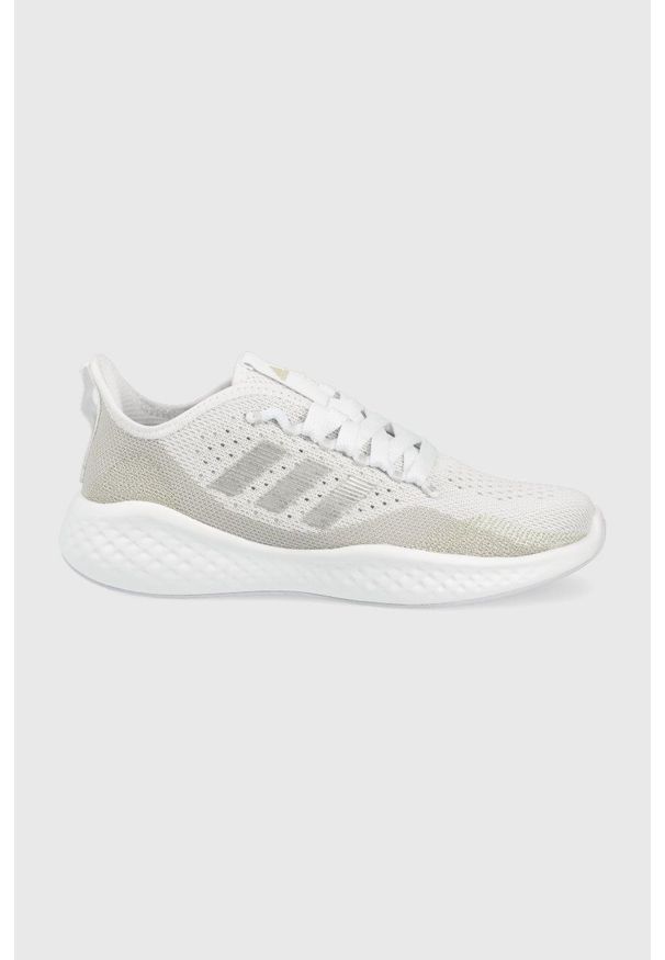 Adidas - adidas buty do biegania Fluidflow 2.0 kolor szary. Zapięcie: sznurówki. Kolor: szary. Materiał: guma. Szerokość cholewki: normalna