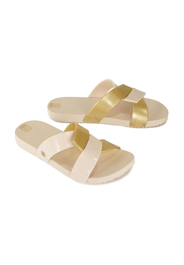 zaxy - ZAXY 17830 REFLEX SLIDE FLEX 90820 FF285008 off white, klapki damskie. Kolor: beżowy