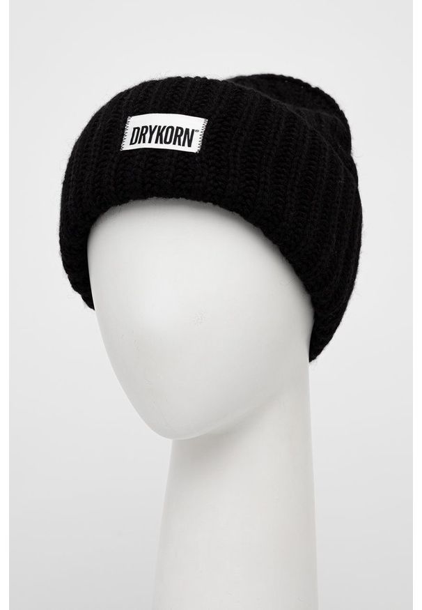 Drykorn - Czapka Lester. Kolor: czarny. Materiał: dzianina