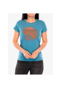 Fjällräven - Koszulka damska Fjallraven Arctic Fox Print T-shirt. Kolor: niebieski. Wzór: nadruk