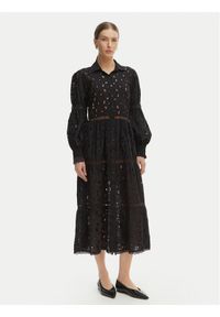 Iconique Sukienka letnia Joanna IC26-008 Czarny Regular Fit. Kolor: czarny. Materiał: bawełna. Sezon: lato #1
