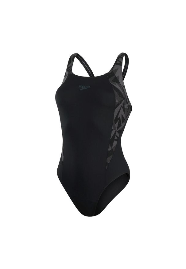 Damski jednoczęściowy kostium kąpielowy Speedo Eco+ H-Boom Splice Muscleb. Kolor: czarny