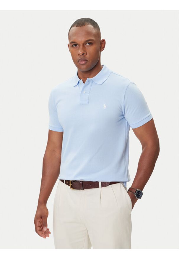 Polo Ralph Lauren Polo Core Replen 710782592 Niebieski Custom Slim Fit. Typ kołnierza: polo. Kolor: niebieski. Materiał: bawełna