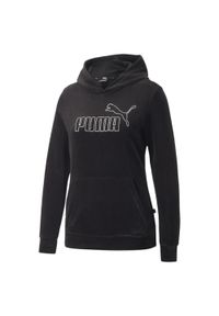 Bluza dresowa damska Puma ESS+ VELOUR. Kolor: czarny. Materiał: dresówka #1