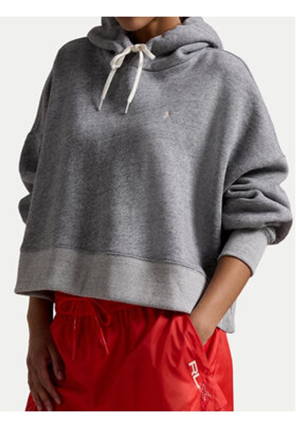 Polo Ralph Lauren Bluza 211910189001 Szary Oversize. Typ kołnierza: polo. Kolor: szary. Materiał: bawełna