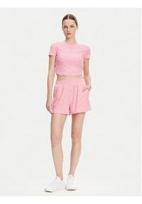 Guess Szorty sportowe V5GD16 KCT02 Różowy Regular Fit. Kolor: różowy. Materiał: syntetyk