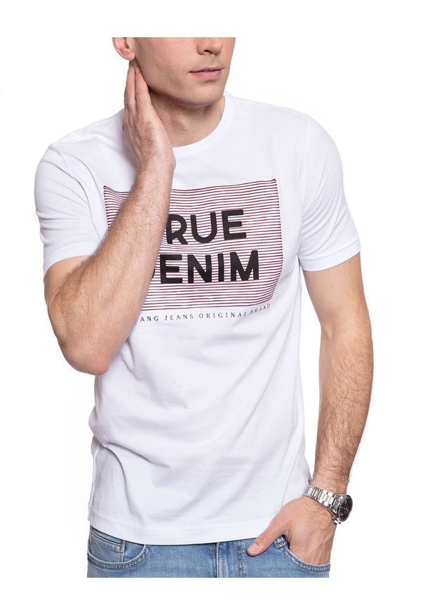 Mustang - T-SHIRT MĘSKI MUSTANG ALEX C PRINT 1009946 2045. Wzór: nadruk