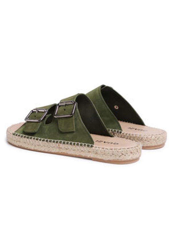 QUAZI Espadryle QZ-63-04-000623 Zielony. Kolor: zielony. Materiał: zamsz, skóra