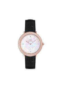 Daniel Wellington Zegarek Crystalline Bezel 32 DW00100827 Różowe złoto. Kolor: wielokolorowy, różowy, złoty. Materiał: skóra #1