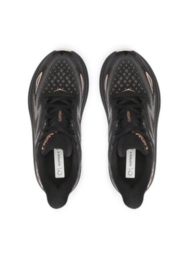 HOKA - Hoka Buty do biegania Clifton 9 1127896 Czarny. Kolor: czarny. Materiał: materiał