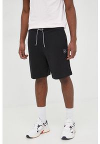 Armani Exchange szorty bawełniane męskie kolor czarny. Kolor: czarny. Materiał: bawełna