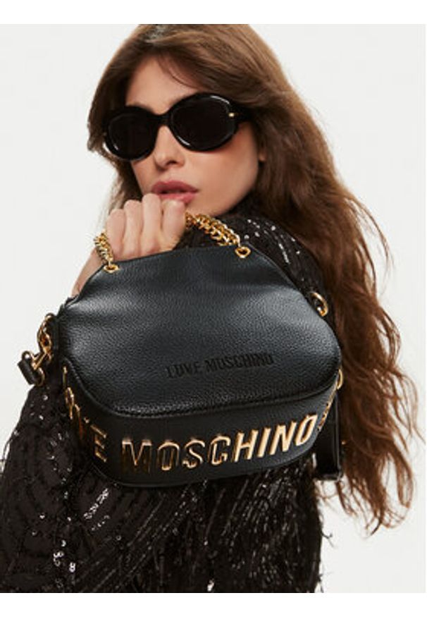 Love Moschino - LOVE MOSCHINO Torebka JC4020PP1LLT0000 Czarny. Kolor: czarny. Materiał: skórzane