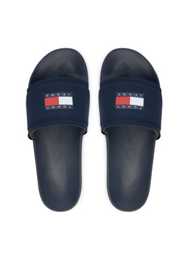 Tommy Jeans Klapki Tjm Pool Slide EM0EM01673 Granatowy. Kolor: niebieski. Materiał: materiał