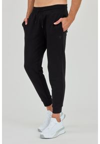 Guess - GUESS Czarne męskie spodnie dresowe, Rozmiar XL. Kolor: czarny. Materiał: dresówka #4