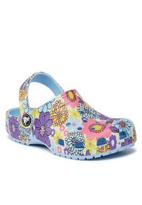 Crocs Klapki Crocs Classic Retro Floral Clog Kids 209059 Niebieski. Kolor: niebieski. Styl: retro