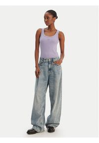 Hugo - HUGO Top Datamia 50514489 Fioletowy Slim Fit. Kolor: fioletowy. Materiał: bawełna #2